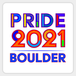 LGTBQ Pride Month Tee Shirt - Boulder, CO 2021 Sticker